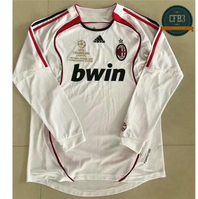 Cfb3 Camisetas Retro 2006-07 AC Milan 2ª Manche Longue