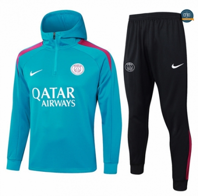 Crear Chándal Sudadera con Capucha Fútbol Paris Saint Germain Equipación 2024/2025 Azul