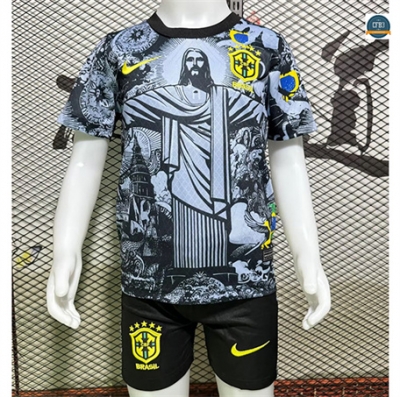 Cfb3 Camiseta Brasil Niño Equipación Negro 2024/2025