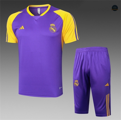 Venta Camiseta entrenamiento Real Madrid + Pantalón Corto Púrpura 2024/2025