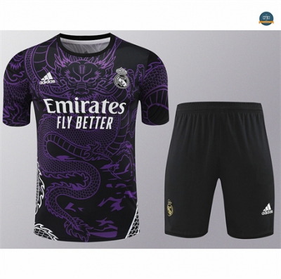 Diseñar Camiseta entrenamiento Real Madrid + Pantalón Corto Púrpura 2024/2025
