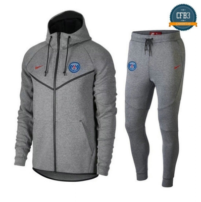 Chaqueta Chándal PSG Gris 2018 Tech Fleece Windrunner