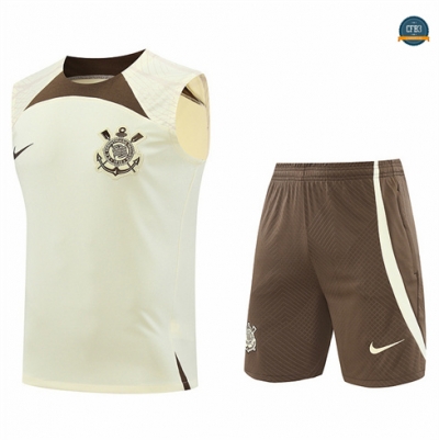 Diseño Camiseta entrenamiento sin mangas Corinthians Blanco 2024/2025