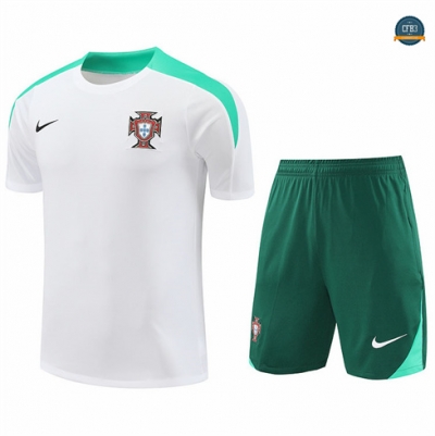 Venta Camiseta entrenamiento Portugal + Pantalón Blanco 2024/2025