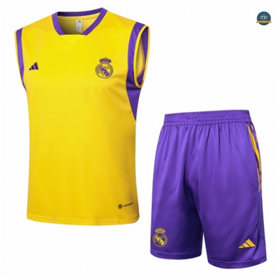 Diseñar Camiseta entrenamiento sin mangas Real Madrid amarillo 2024/2025