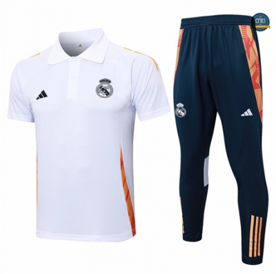 Buscar Camiseta Entrenamiento futbol Polo Real Madrid + Pantalones 2024/2025 Blanco