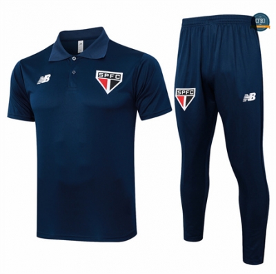 Crear Camiseta Entrenamiento futbol Polo Sao Paulo + Pantalones 2024/2025 Azul