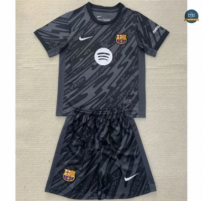 Crear Camiseta futbol Barcelona Niño Equipación Portero negro 2024/2025