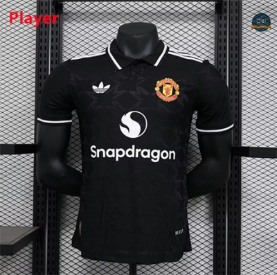 Diseño Camiseta futbol Manchester United Player Equipación Edición especial negro 2024/2025