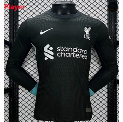 Diseño Camiseta Liverpool Player Segunda Equipación Manga larga 2024/2025