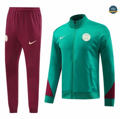 Diseño Chaqueta Chándal Fútbol Paris Saint Germain Equipación 2024/2025 verde