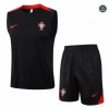 Buscar Camiseta Entrenamiento futbol Sin Mangas Portugal 2024/2025 negro + Pantalón Corto