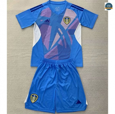 Cfb3 Camiseta futbol Leeds United Niños Equipación Portero Azul 2024/2025