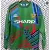 Cfb3 Camiseta futbol Retro 1992-93 Manchester United Equipación Portero Manga Larga Verde