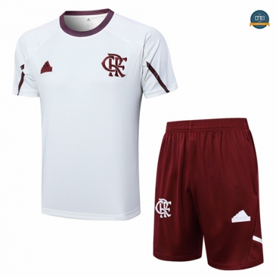 Nuevas Camiseta entrenamiento Flamengo + Pantalón gris claro 2024/2025