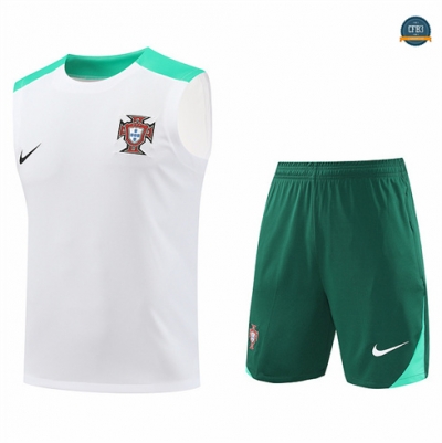 Outlet Camiseta entrenamiento sin mangas Portugal Blanco 2024/2025