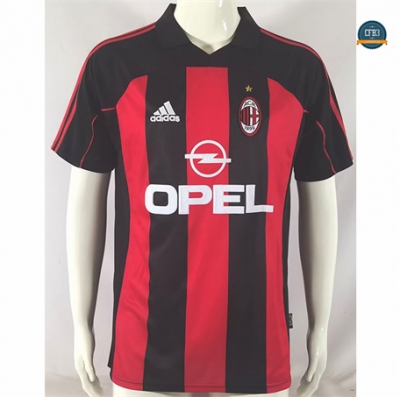 Cfb3 Camiseta futbol Retro 2001-02 AC Milan Primera Equipación