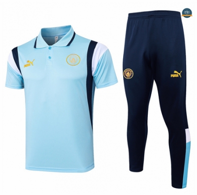 Buscar Camiseta entrenamiento Manchester City POLO + Pantalones azul claro 2024/2025