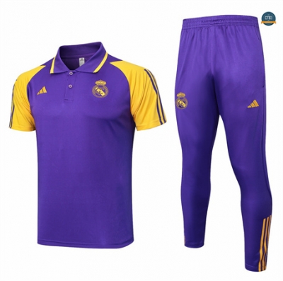 Venta Camiseta entrenamiento Real Madrid polo + Pantalones Púrpura 2024/2025