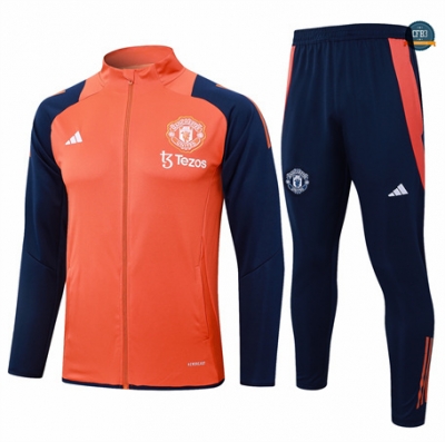 Buscar Chaqueta Chándal Fútbol Manchester United Equipación 2024/2025 Naranja