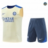 Diseño Camiseta Entrenamiento futbol Sin Mangas Inter Milan 2024/2025 amarillo + Pantalón Corto