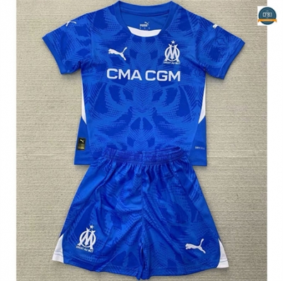 Cfb3 Camiseta futbol Marsella Niños Equipación Portero Azul 2024/2025