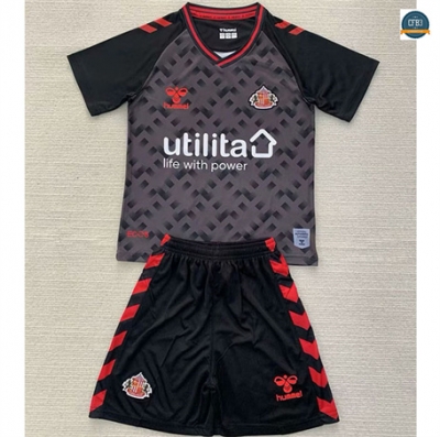 Cfb3 Camiseta futbol Sunderland Niños Equipación Portero Negro 2024/2025