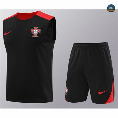 Diseño Camiseta entrenamiento sin mangas Portugal negro 2024/2025