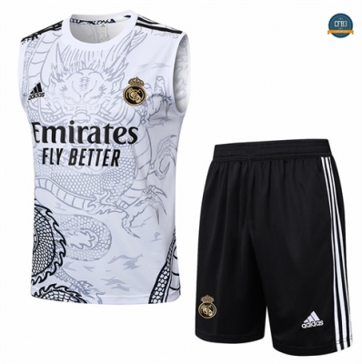 Diseño Camiseta entrenamiento sin mangas Real Madrid Blanco 2024/2025