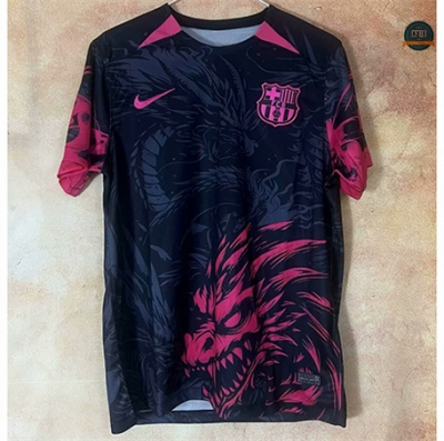 Nuevas Camiseta futbol Barcelona Equipación Training Rojo Dragon 2024/2025