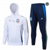 Ofertas Chaqueta Chándal Sudadera con Capucha Italia Niño Equipación 2024/2025 Blanco