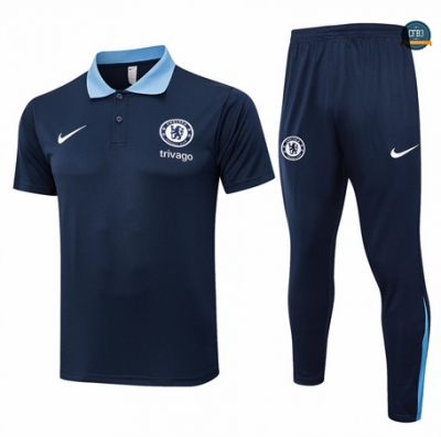 Comprar Camiseta Entrenamiento futbol Polo Chelsea + Pantalones 2024/2025 Azul marino