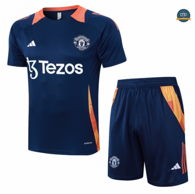 Outlet Camiseta Entrenamiento futbol Manchester United + Pantalón 2024/2025 Azul marino