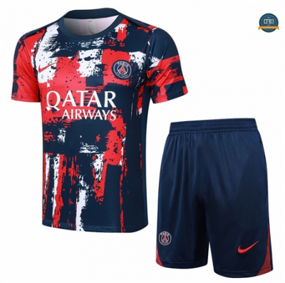 Diseño Camiseta Entrenamiento futbol Paris Saint Germain + Pantalón 2024/2025 Azul