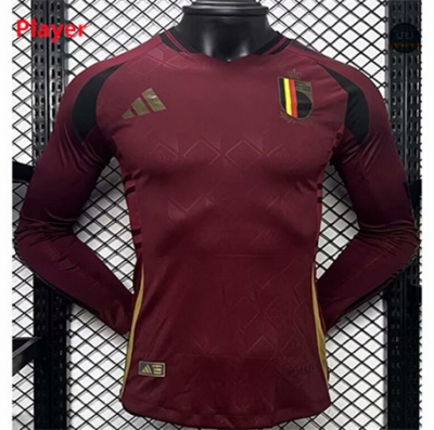 Cfb3 Camiseta futbol Player Version Belgica Primera Equipación Manga Larga 2024/2025
