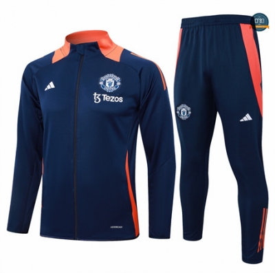 Crear Chaqueta Chándal Fútbol Manchester United Niño Equipación 2024/2025 Azul marino