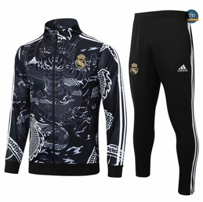 Nuevas Chaqueta Chándal Fútbol Real Madrid Equipación 2024/2025 negro