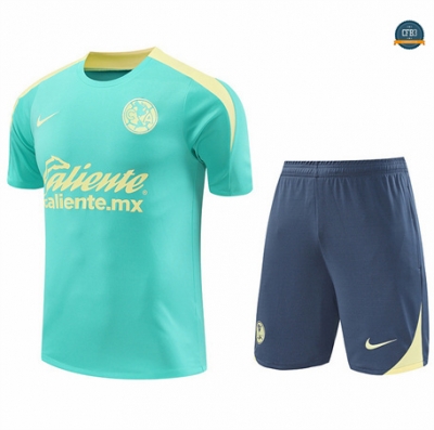 Diseño Camiseta Entrenamiento futbol CF América + Pantalón 2024/2025 Azul Cielo