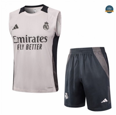 Ofertas Camiseta Entrenamiento futbol Sin Mangas Real Madrid 2024/2025 Gris + Pantalón Corto