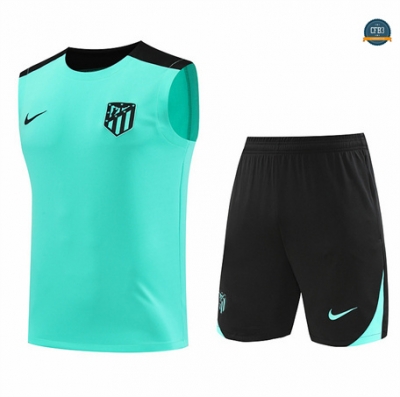 Comprar Camiseta Entrenamiento futbol Sin Mangas Atletico Madrid 2024/2025 verde + Pantalón Corto