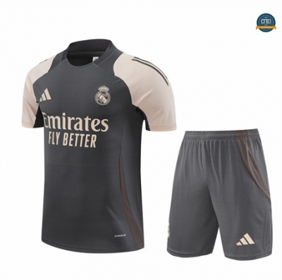 Nuevas Camiseta Entrenamiento futbol Real Madrid Niño + Pantalón 2024/2025 gris oscuro