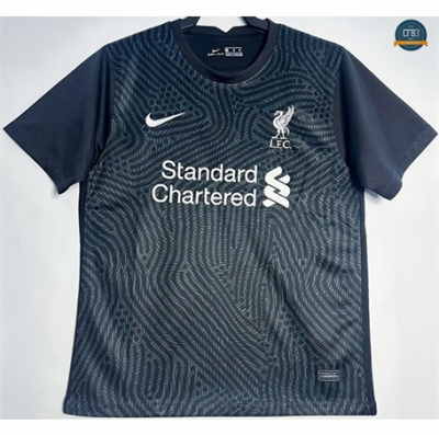 Diseño Camiseta Retro 2020-21 Liverpool Equipación Portero Negro