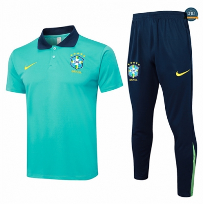 Nuevas Camiseta entrenamiento Brasil polo + Pantalones azul 2024/2025