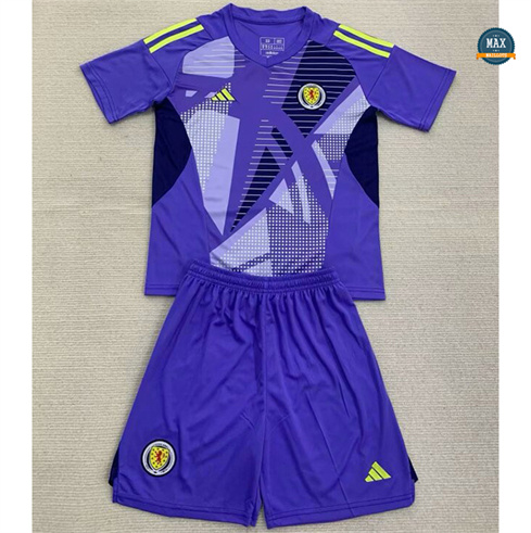 Cfb3 Camiseta futbol Escocia Niño Portero Equipación Púrpura 2024/2025