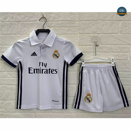 Cfb3 Camiseta futbol Retro 1996-17 Real Madrid Niño Primera Equipación