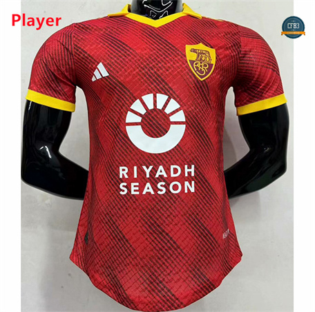 Cfb3 Camiseta futbol Player Version AS Roma Equipación red 2024/2025