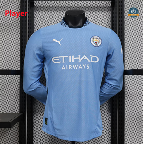 Cfb3 Camiseta futbol Player Version Manchester City Primera Equipación Manga Larga 2024/2025