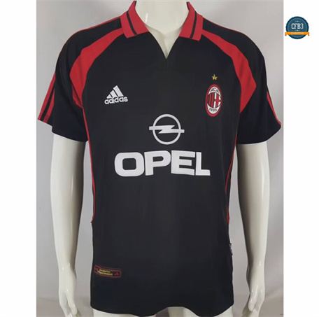 Cfb3 Camiseta futbol Retro 2000-01 AC Milan Tercera Equipación