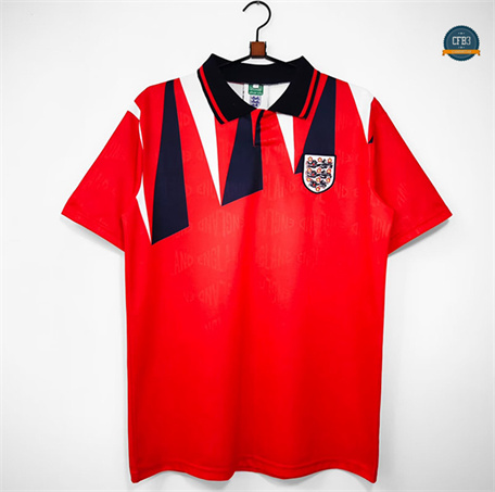 Cfb3 Camiseta futbol Retro 1992 Inglaterra Segunda Equipación