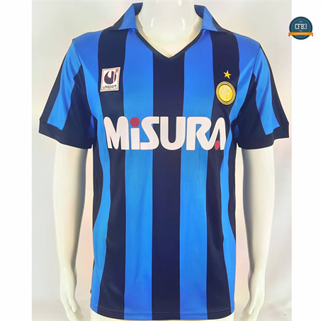 Cfb3 Camiseta futbol Retro 1990-91 Inter Milan Primera Equipación